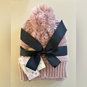 Loop Scarf and Beanie - Blush Pink - NWT
